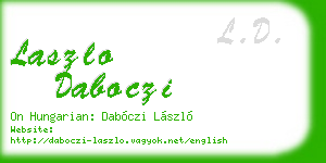 laszlo daboczi business card