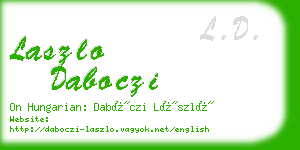 laszlo daboczi business card